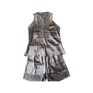 Satin pajama/lounge wear set  in Gray